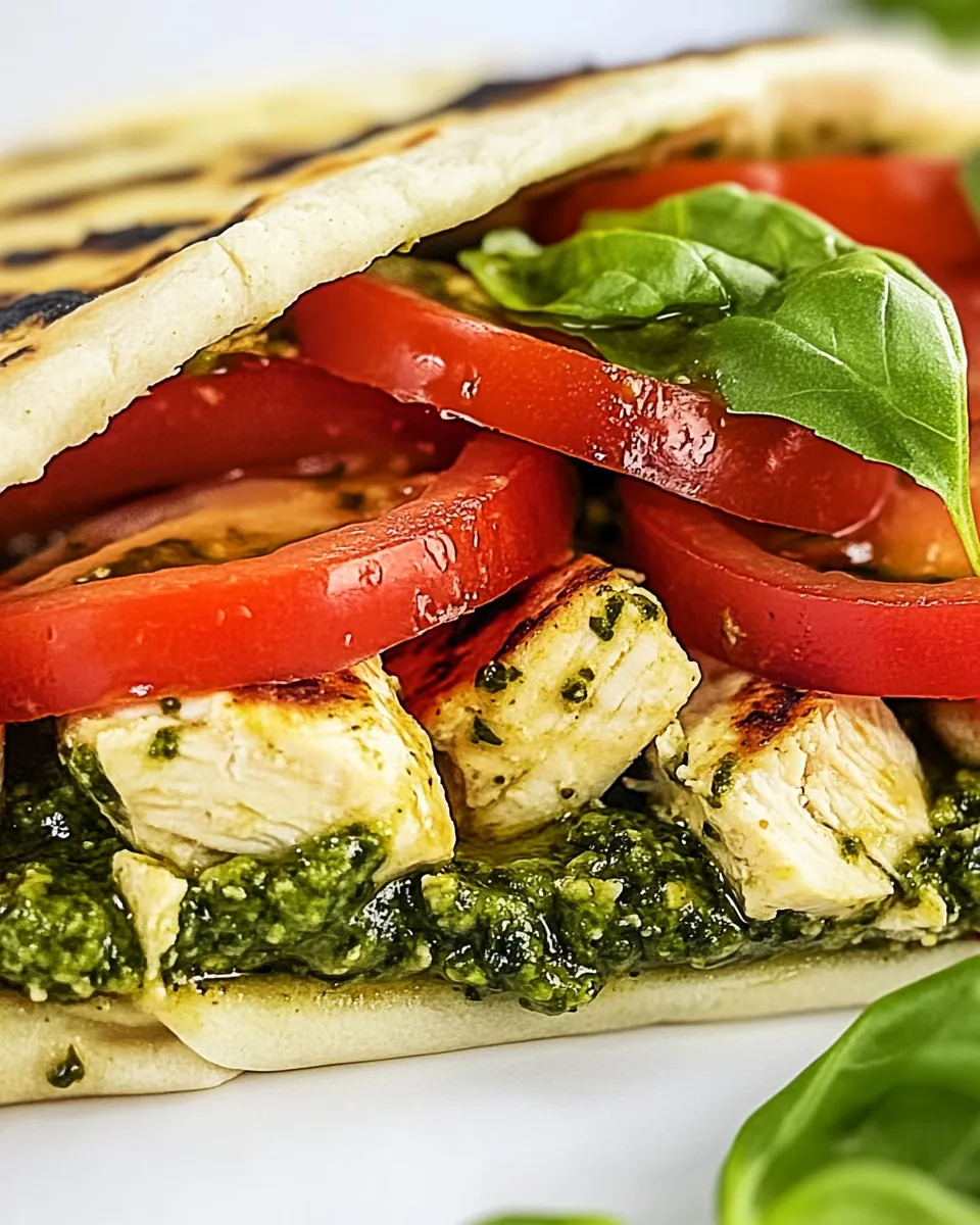 Pesto Chicken Pita