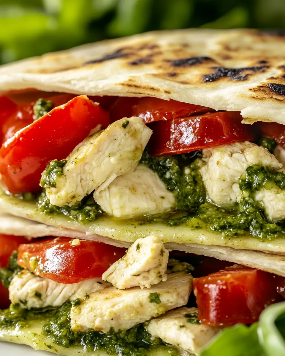 Pesto Chicken Pita