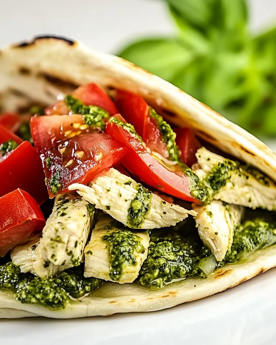 Pesto Chicken Pita