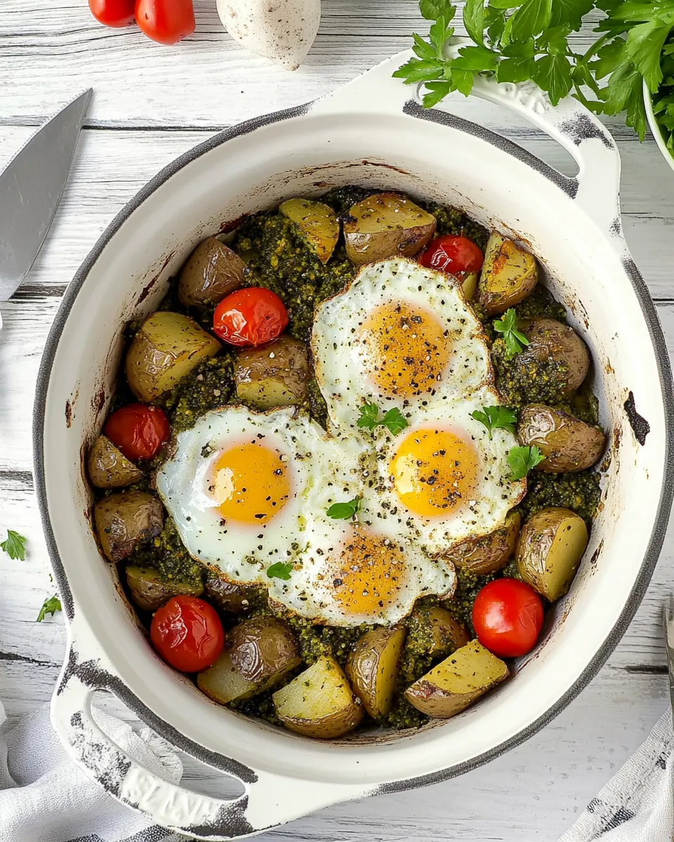 Pesto Potato Egg Bake