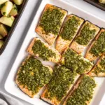 Pesto Salmon Sheet Pan Dinner