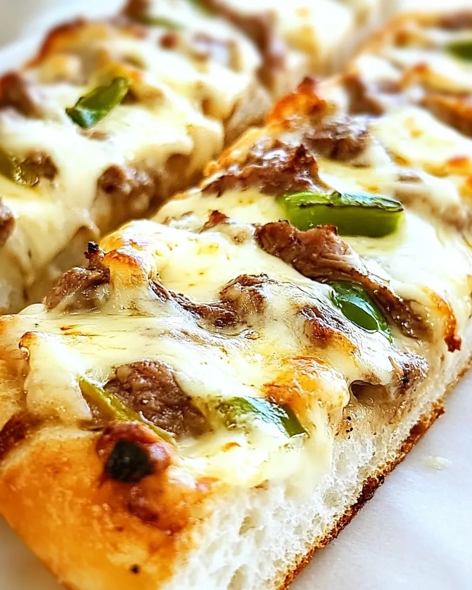 Philly Cheese Steak Cheesy Bread