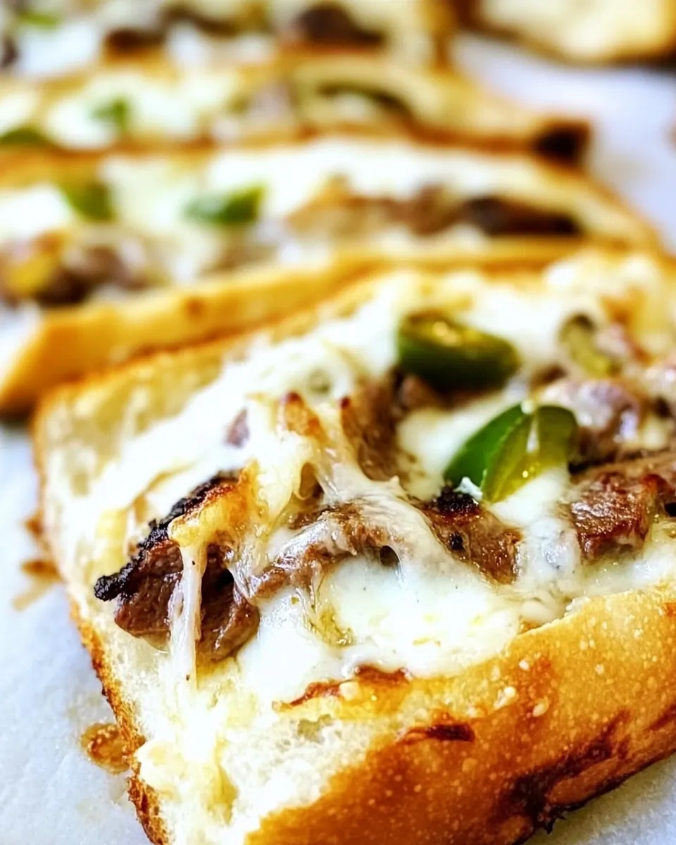 Philly Cheese Steak Cheesy Bread