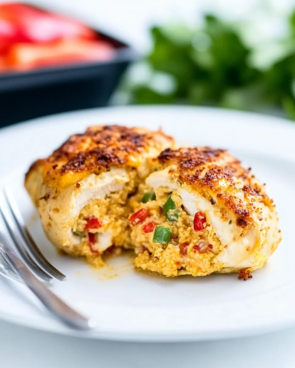 Pimento Cheese Stuffed Chicken
