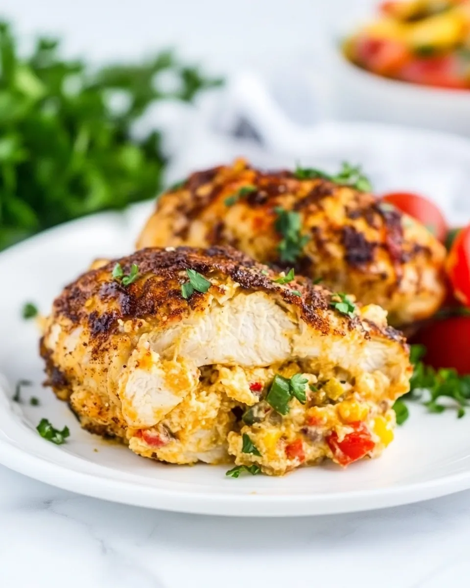 Pimento Cheese Stuffed Chicken