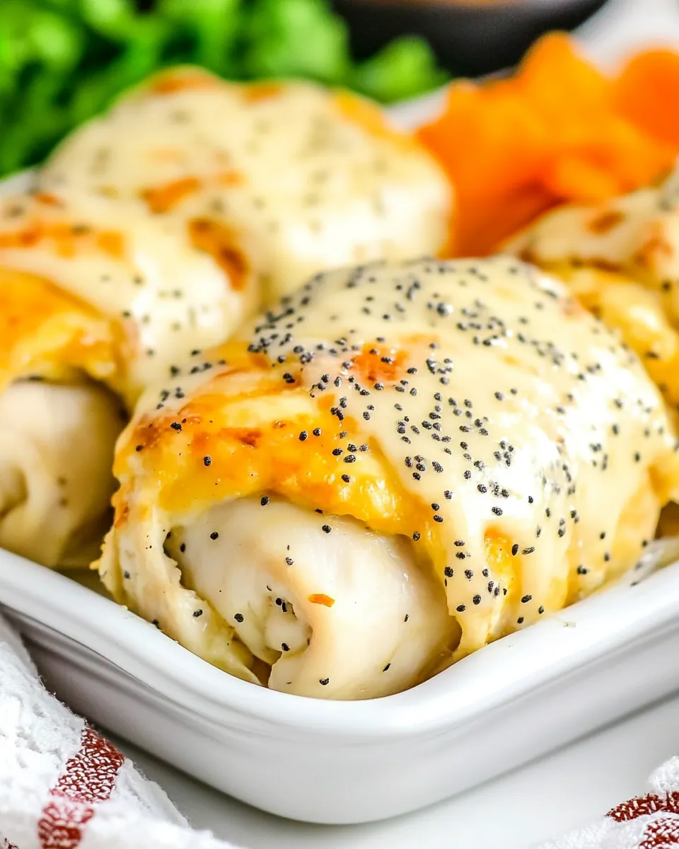 Poppy Seed Chicken Roll Ups