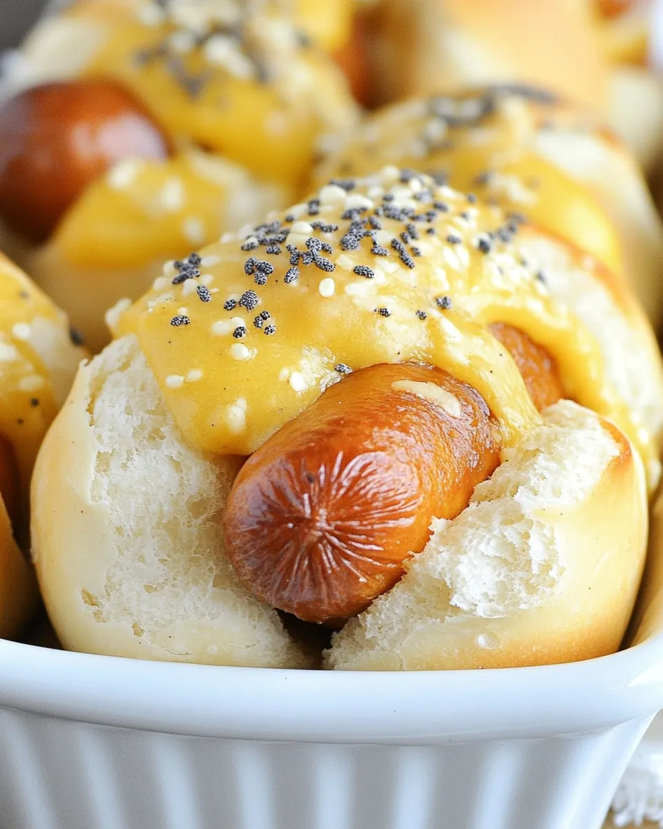 Poppy Seed Pretzel Dogs
