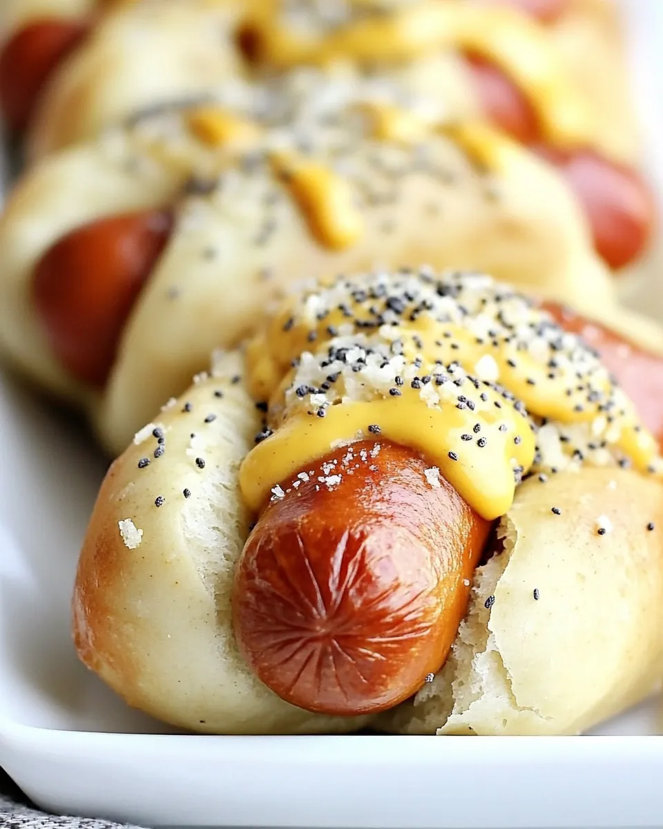 Poppy Seed Pretzel Dogs