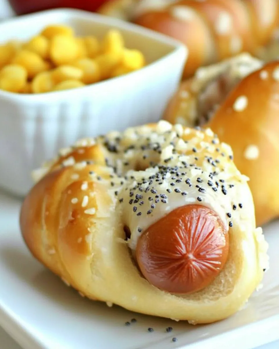Poppy Seed Pretzel Dogs