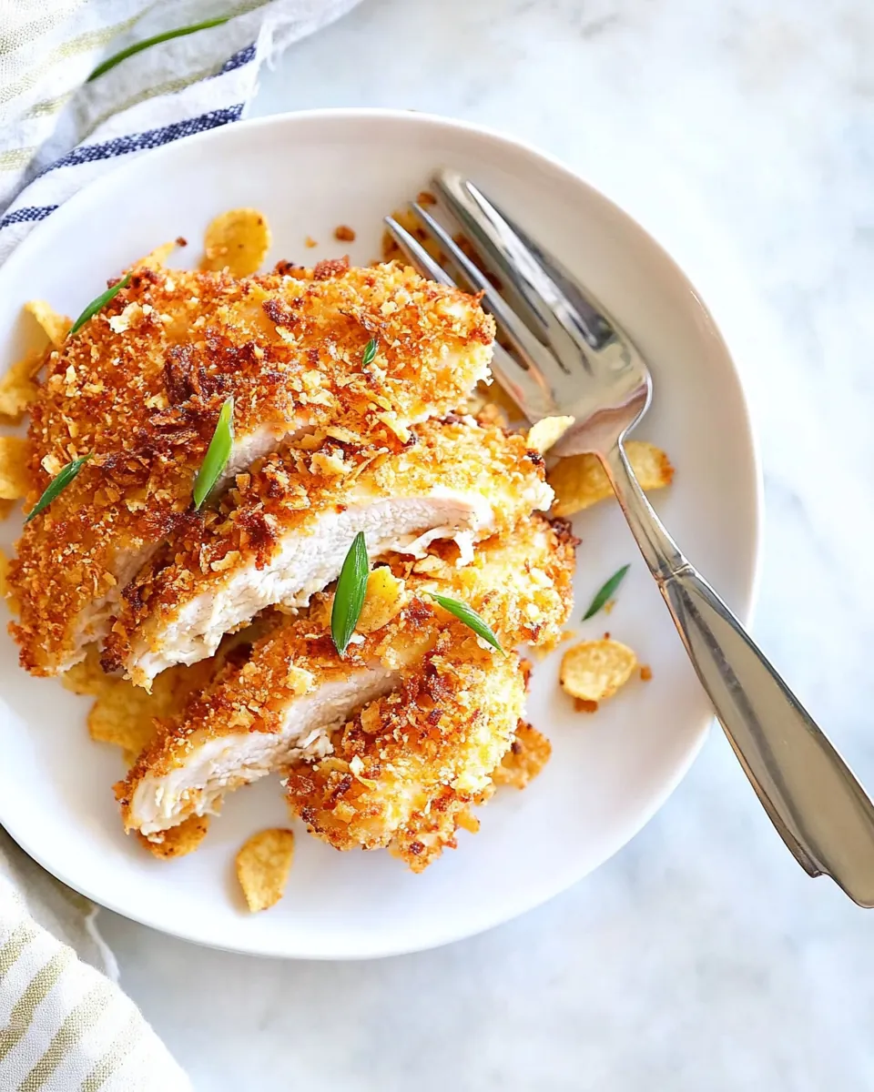 Potato Chip Crusted Chicken