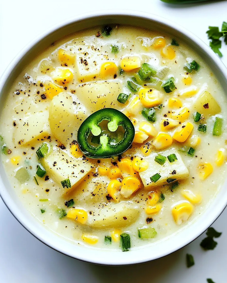 Potato Soup with Corn and Jalapeño