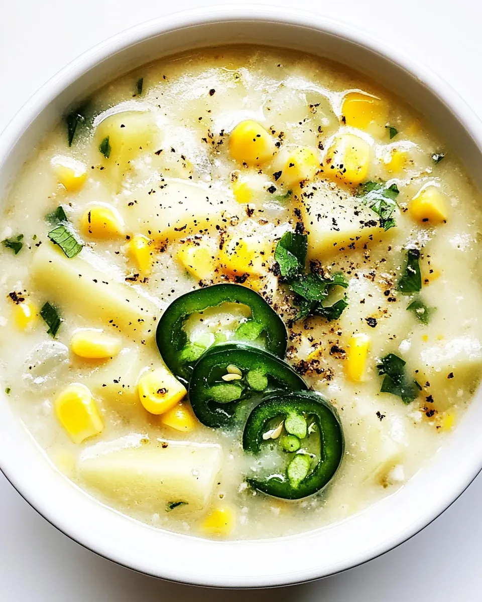 Potato Soup with Corn and Jalapeño