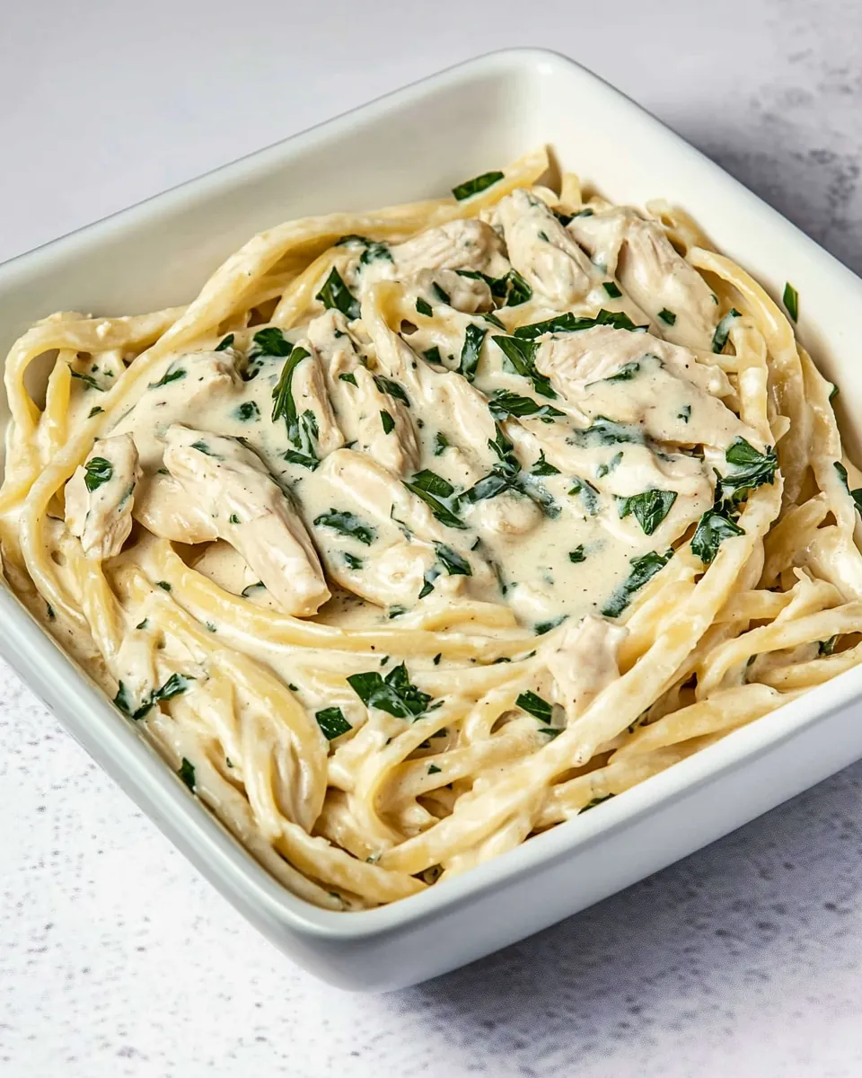 Pressure Cooker Chicken Alfredo