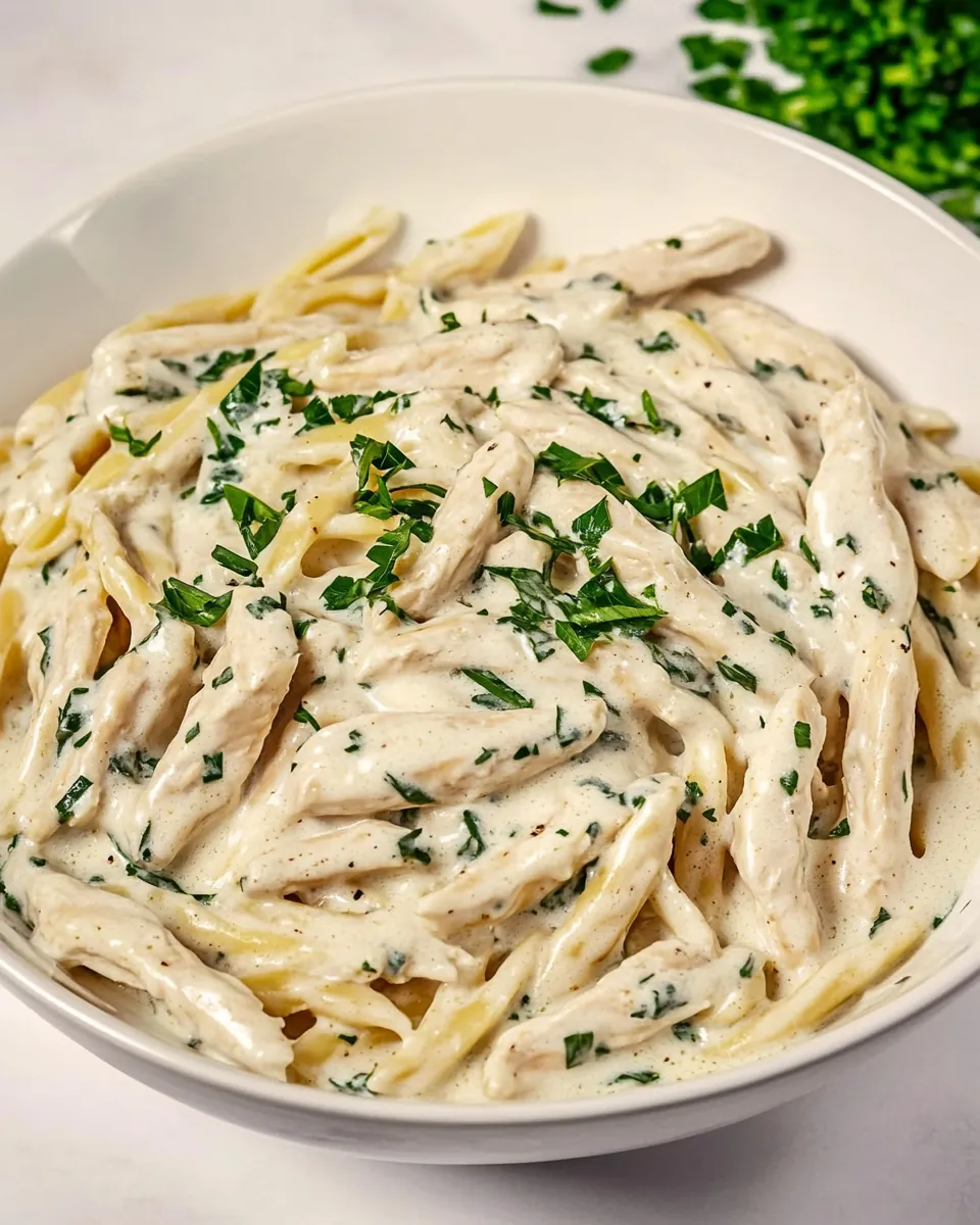 Pressure Cooker Chicken Alfredo