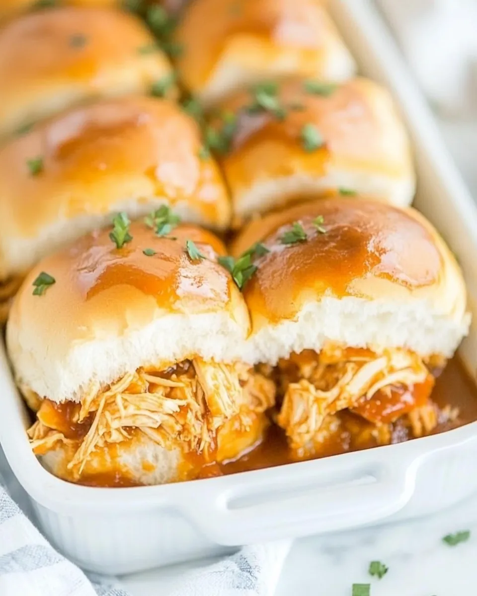 Pulled BBQ Chicken Sliders