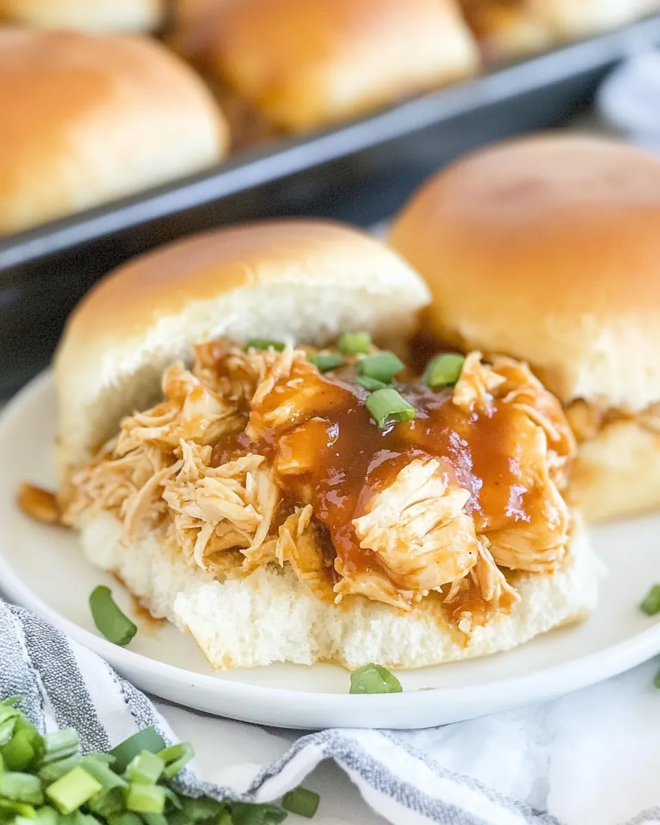 Pulled BBQ Chicken Sliders