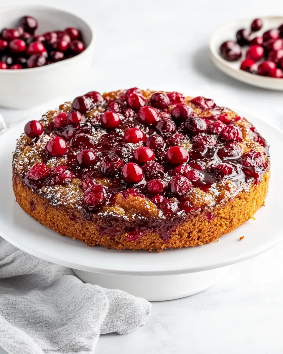 Pumpkin Cranberry Upside Down Cake