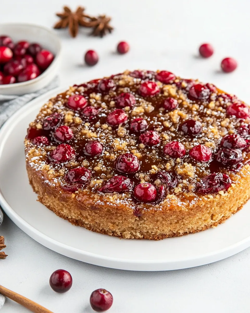 Pumpkin Cranberry Upside Down Cake