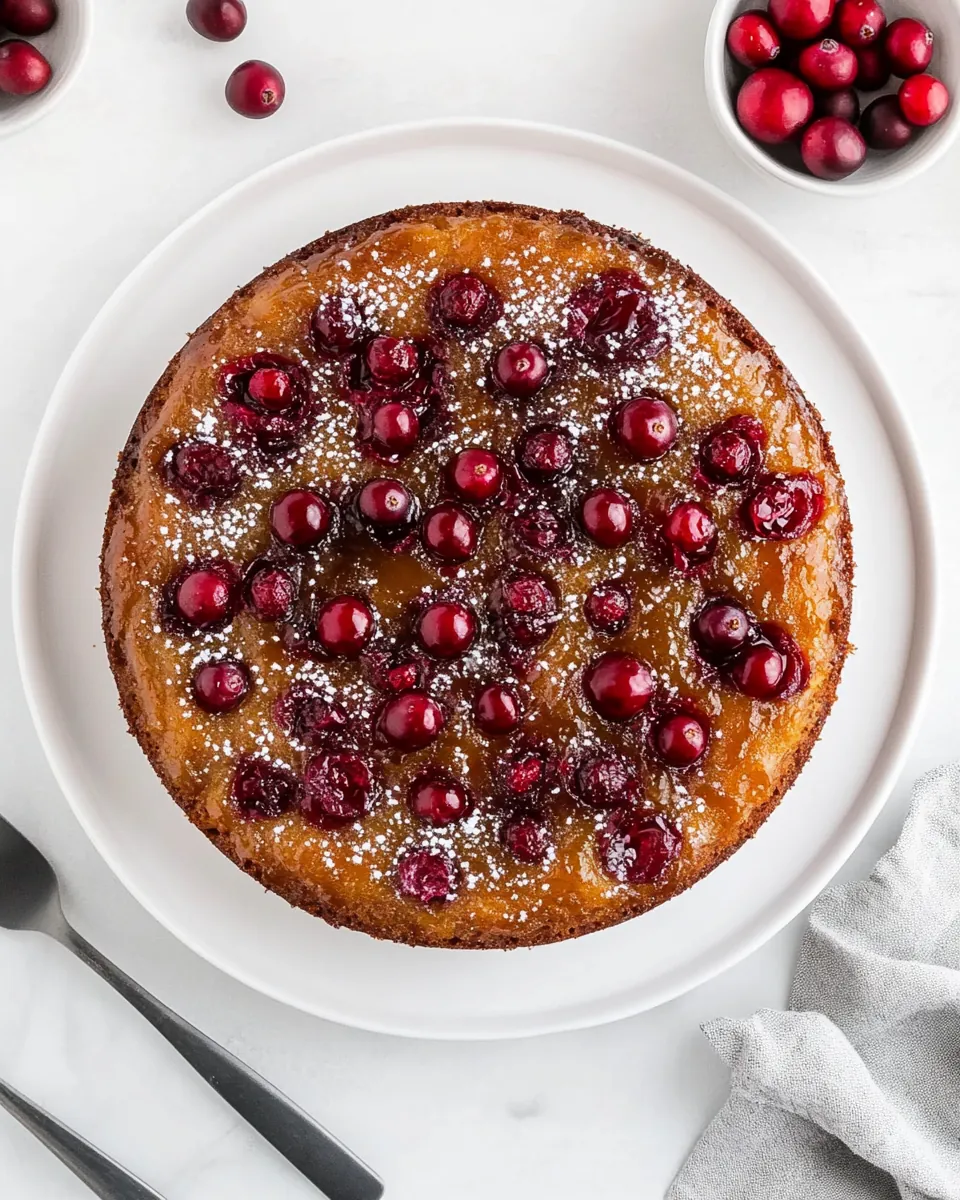 Pumpkin Cranberry Upside Down Cake