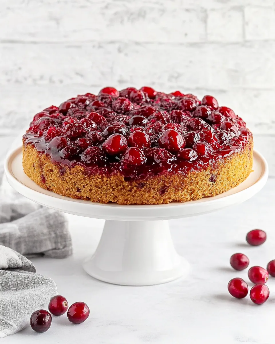 Pumpkin Cranberry Upside Down Cake