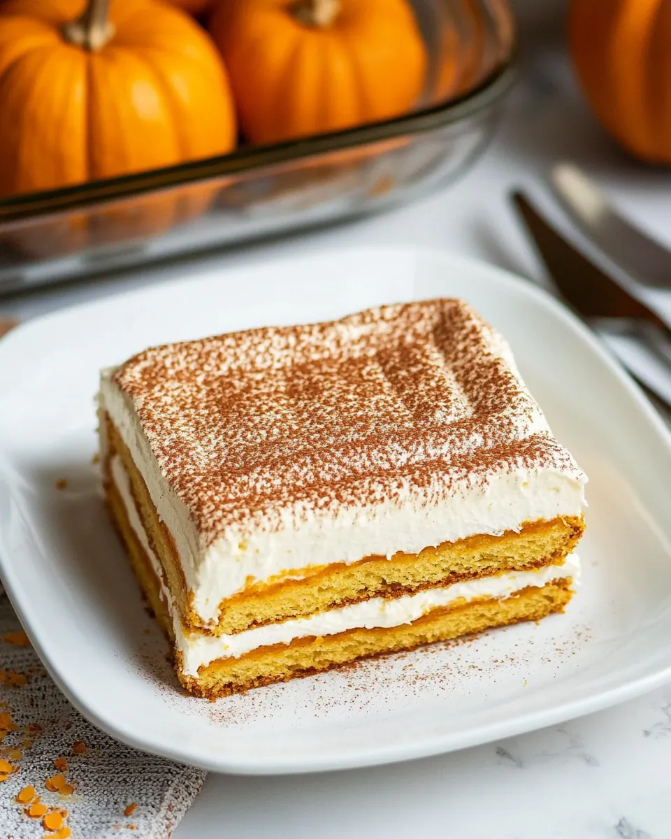 Pumpkin Eclair Cake