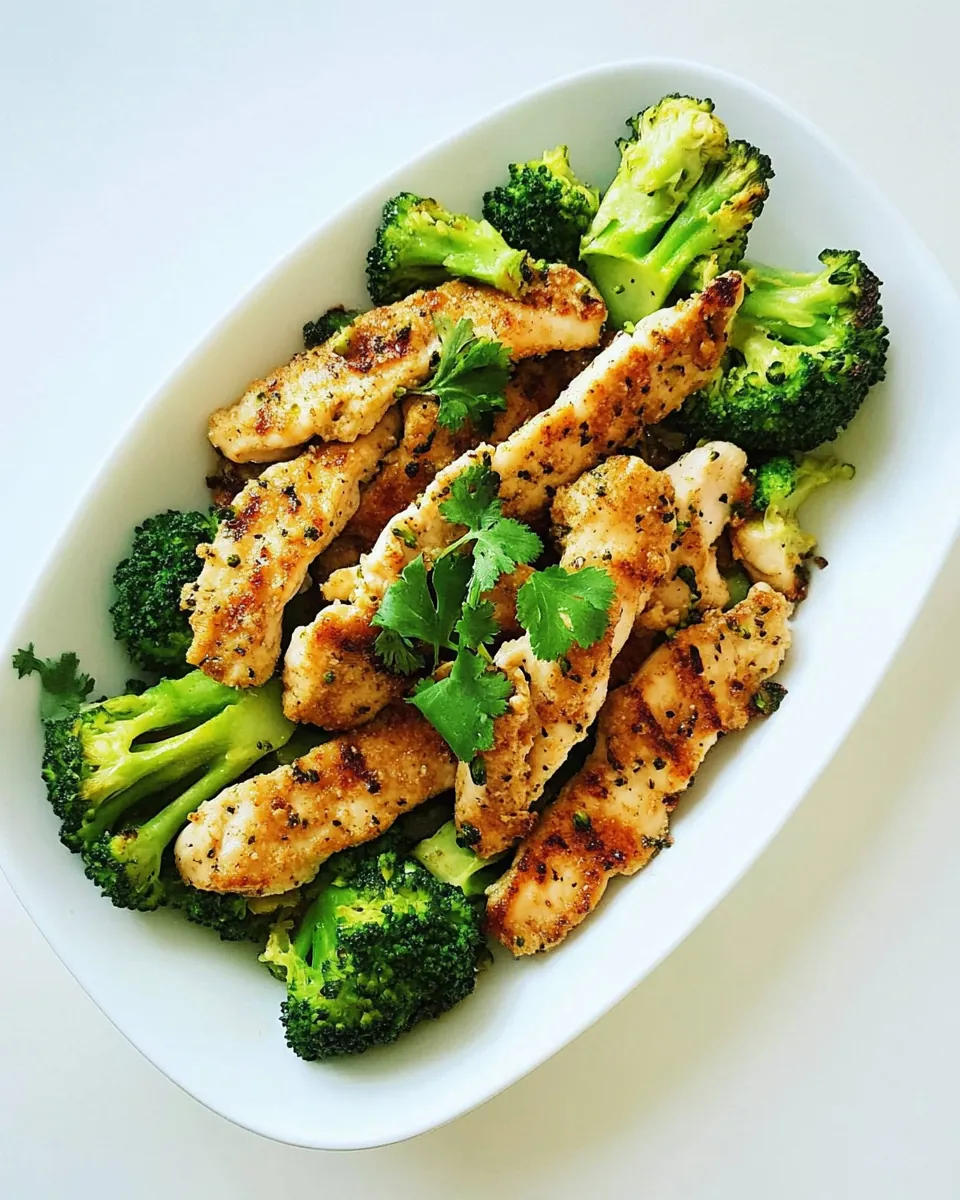 Quick Chicken Strips with Broccoli Dinner