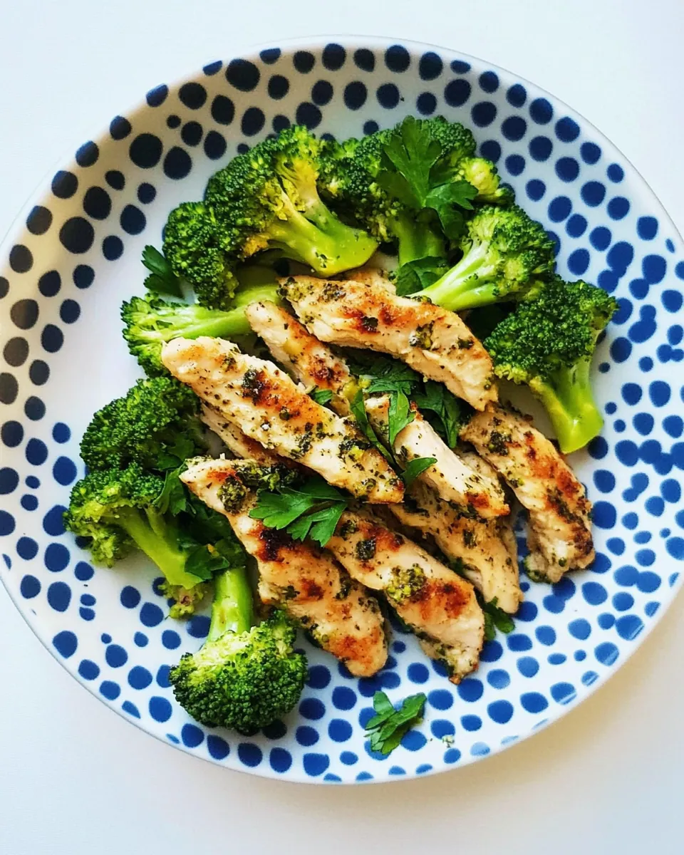 Quick Chicken Strips with Broccoli Dinner