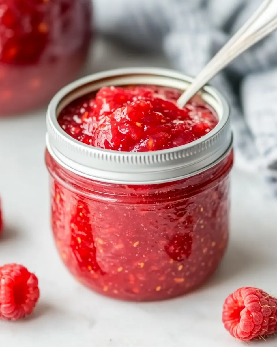 Quick Easy Raspberry Freezer Jam