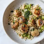 Ranch Chicken Meatballs with Broccoli Couscous
