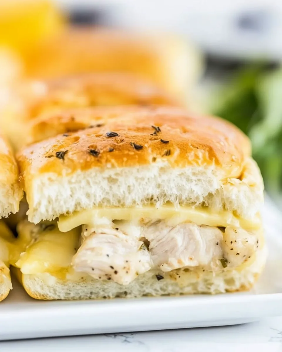 Ranch Chicken and Swiss Sliders