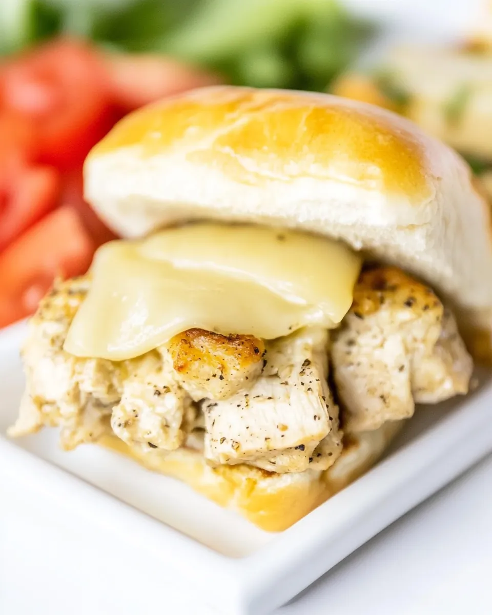 Ranch Chicken and Swiss Sliders