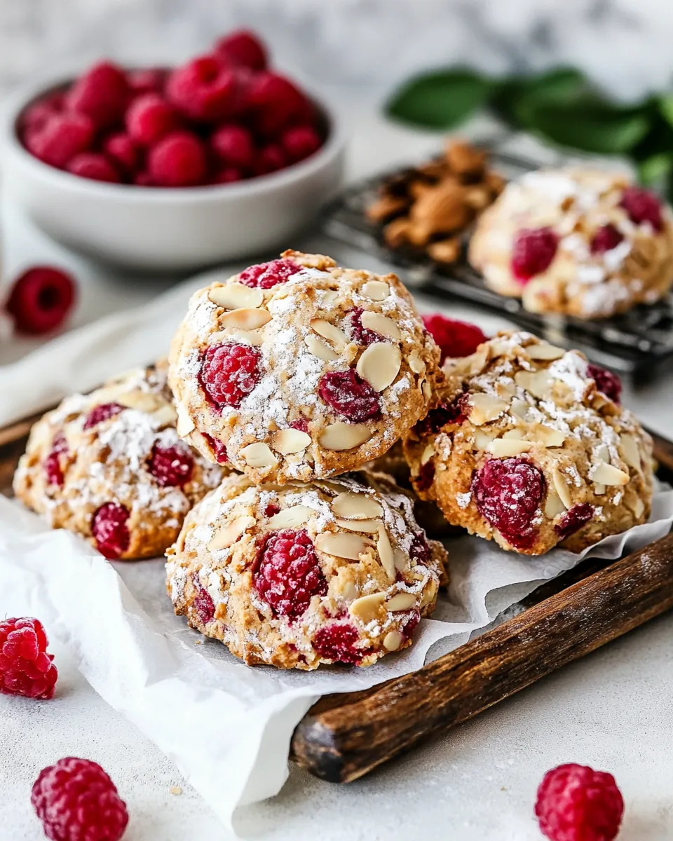 Raspberry Almond Biscuits