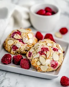 Raspberry Almond Biscuits