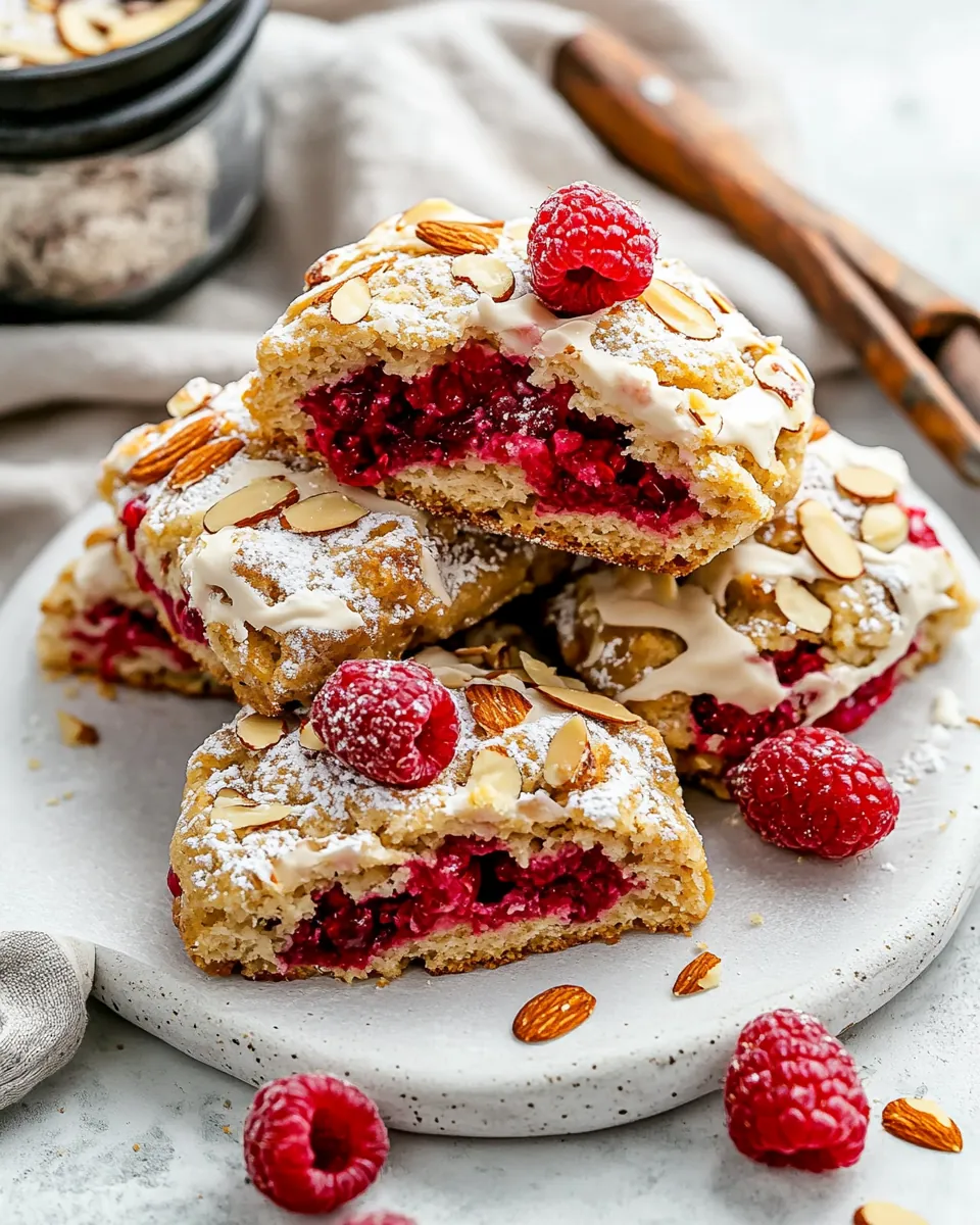 Raspberry Almond Biscuits
