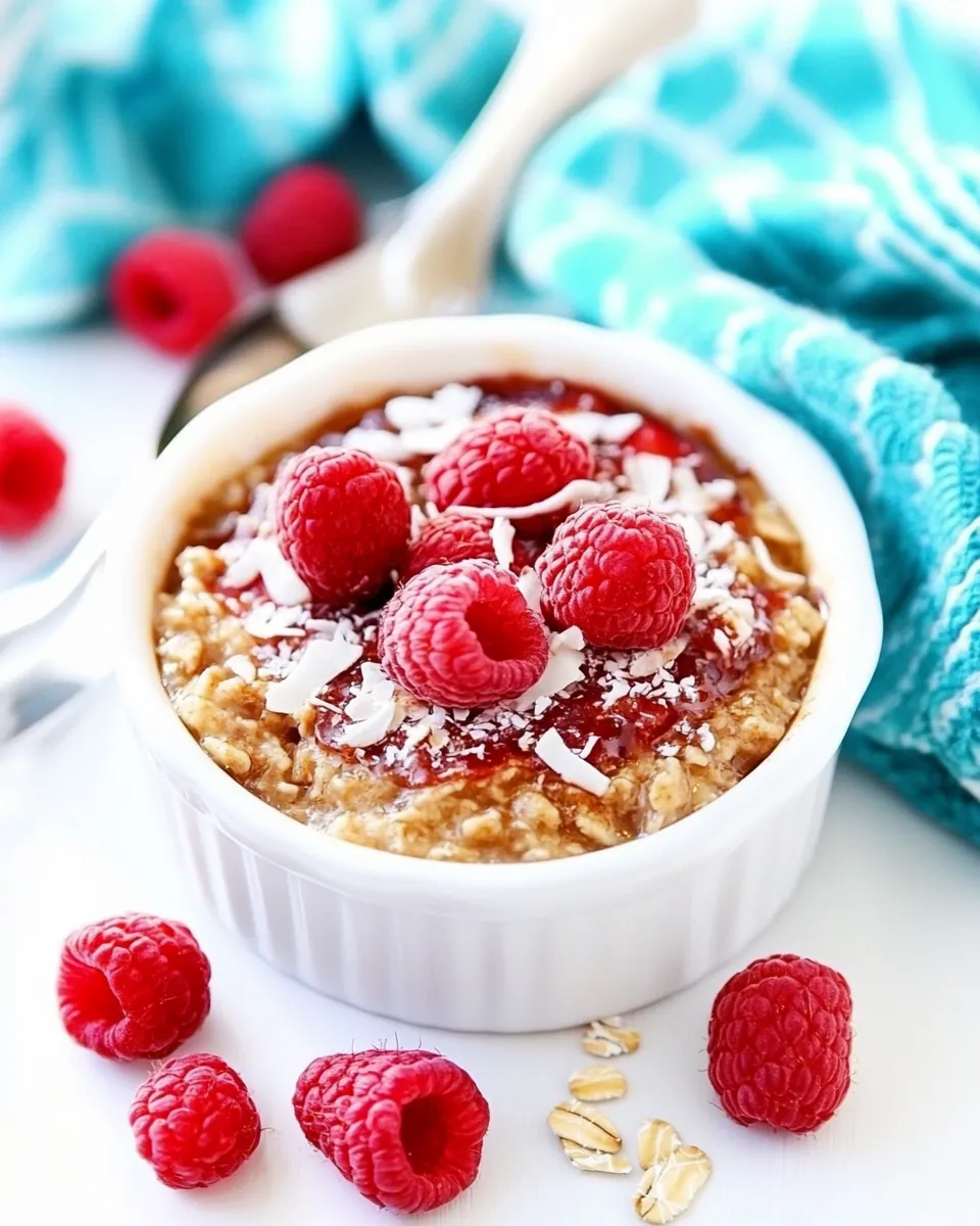 Raspberry Coconut Crème Brûlée Oatmeal