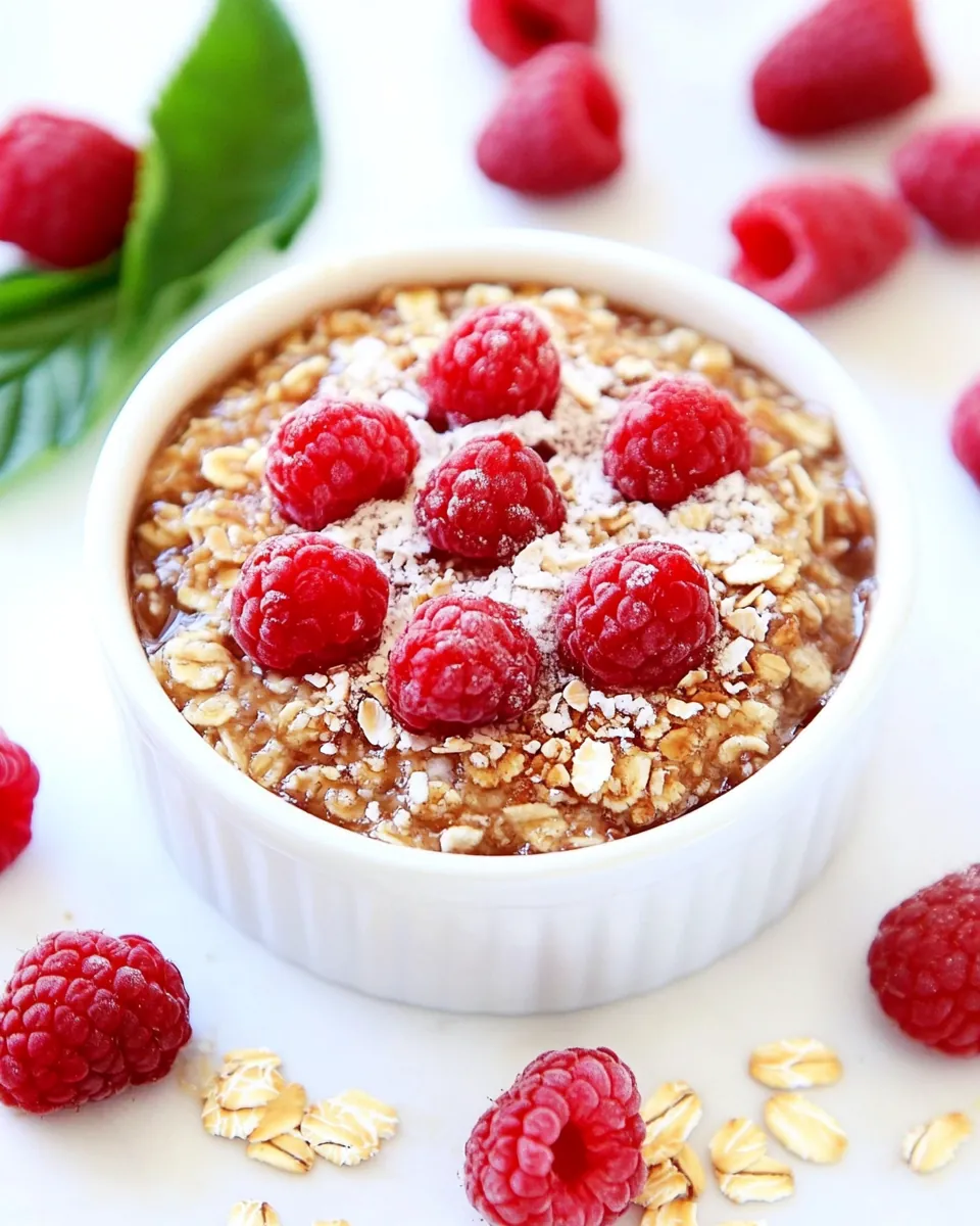 Raspberry Coconut Crème Brûlée Oatmeal