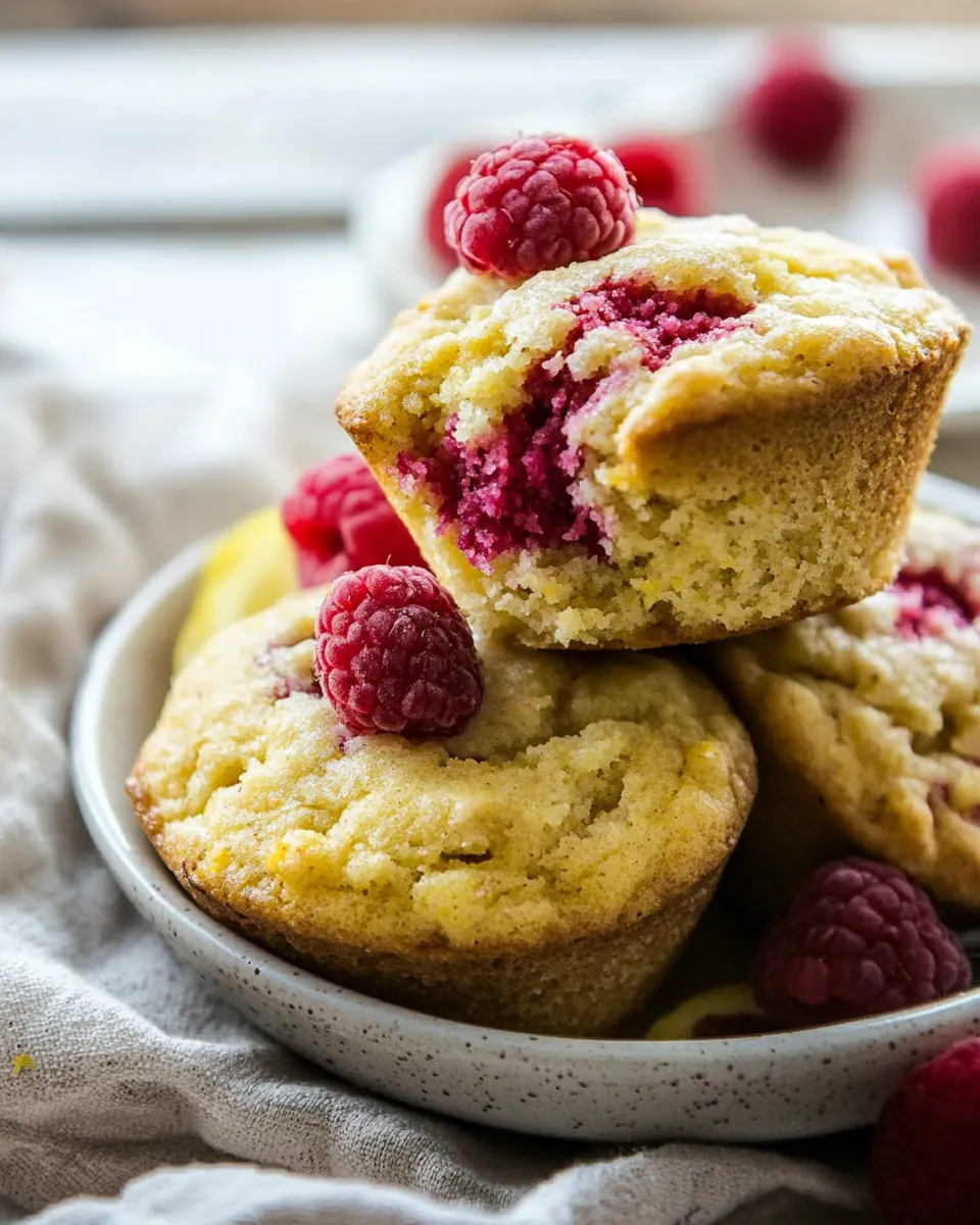 Raspberry Lemon Cornmeal Muffins