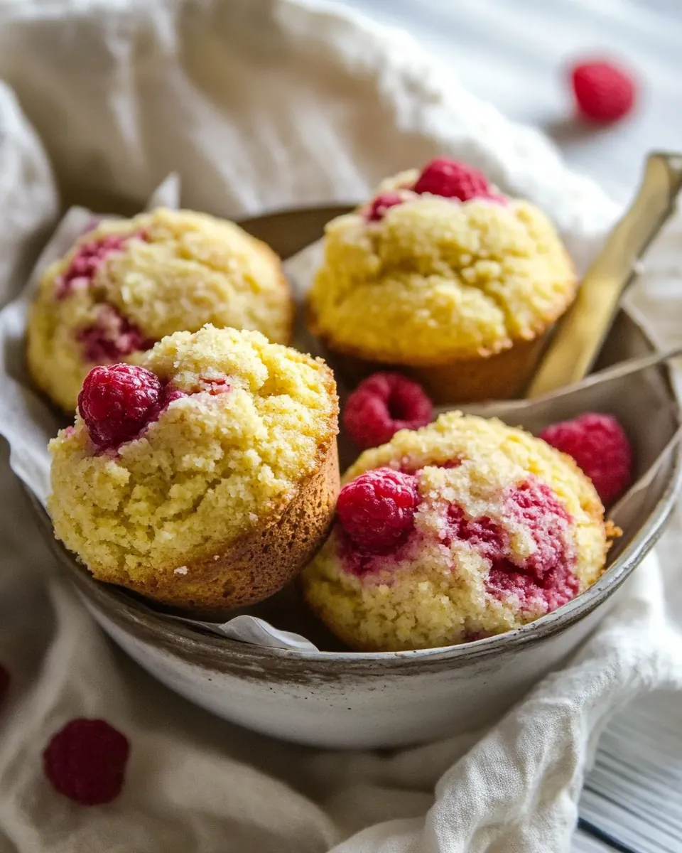 Raspberry Lemon Cornmeal Muffins