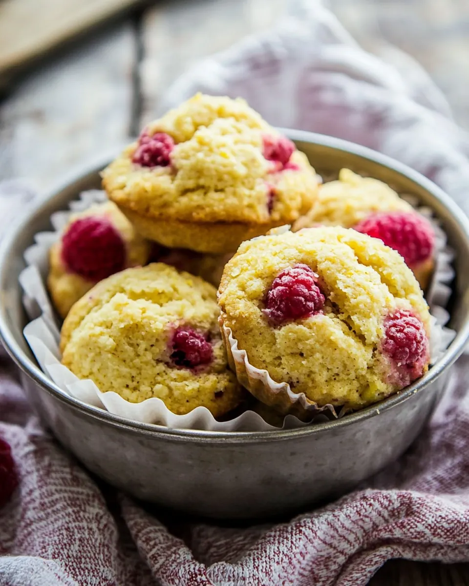 Raspberry Lemon Cornmeal Muffins