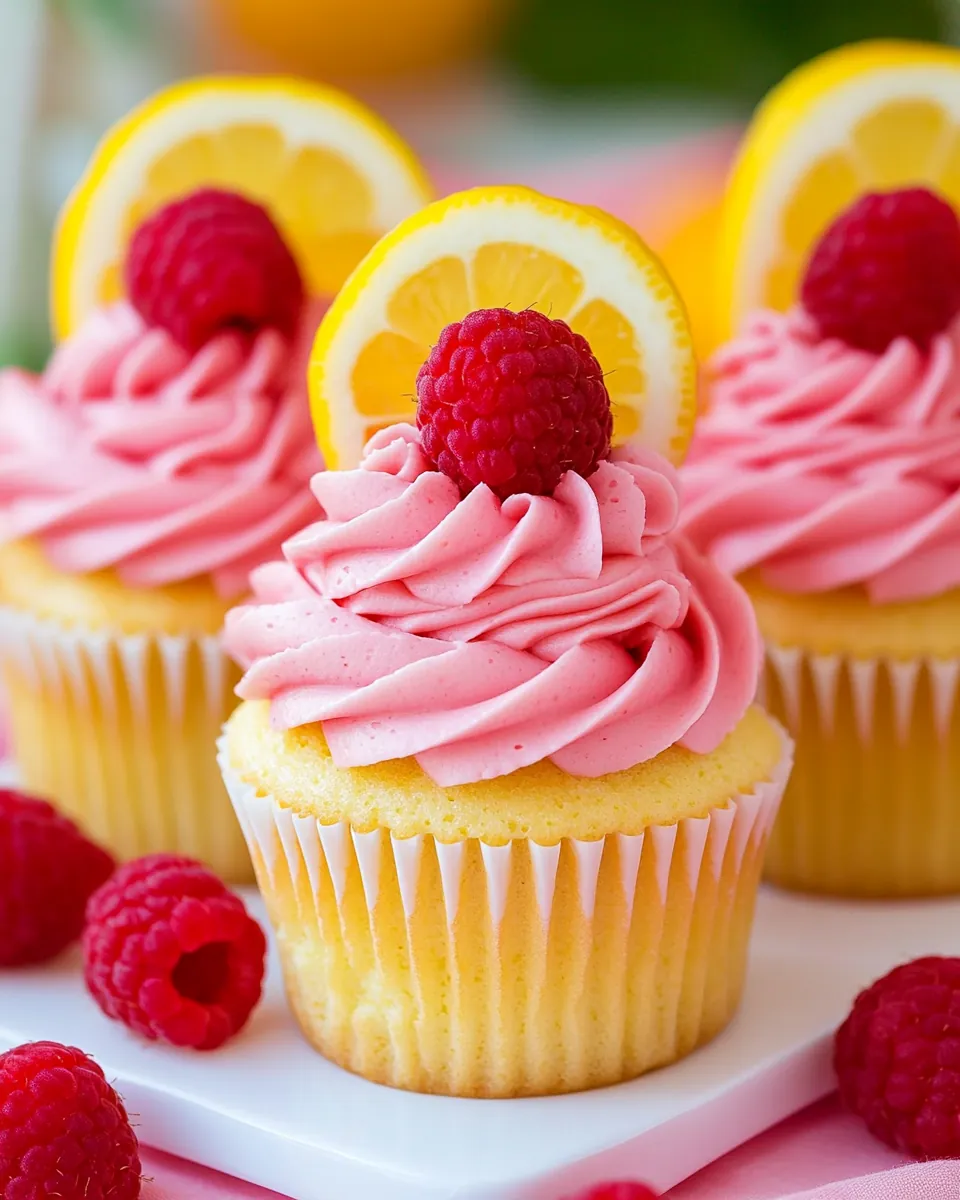 Raspberry Lemonade Cupcakes