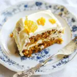 Raw Carrot Cake Slice with Tangy Citrus Frosting