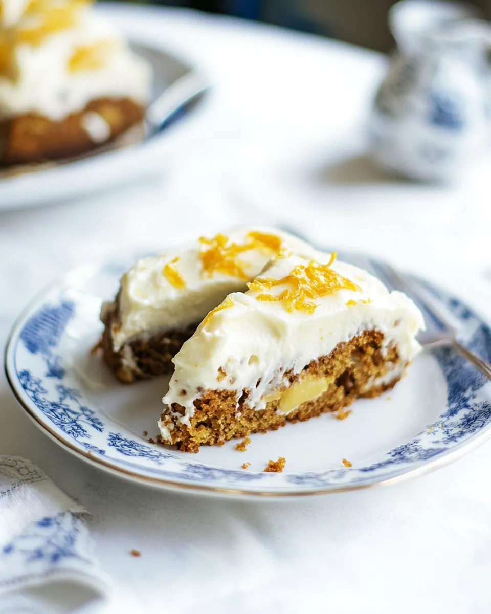 Raw Carrot Cake Slice with Tangy Citrus Frosting