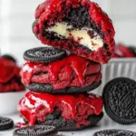 Red Velvet Oreo Gooey Butter Cake Cookies