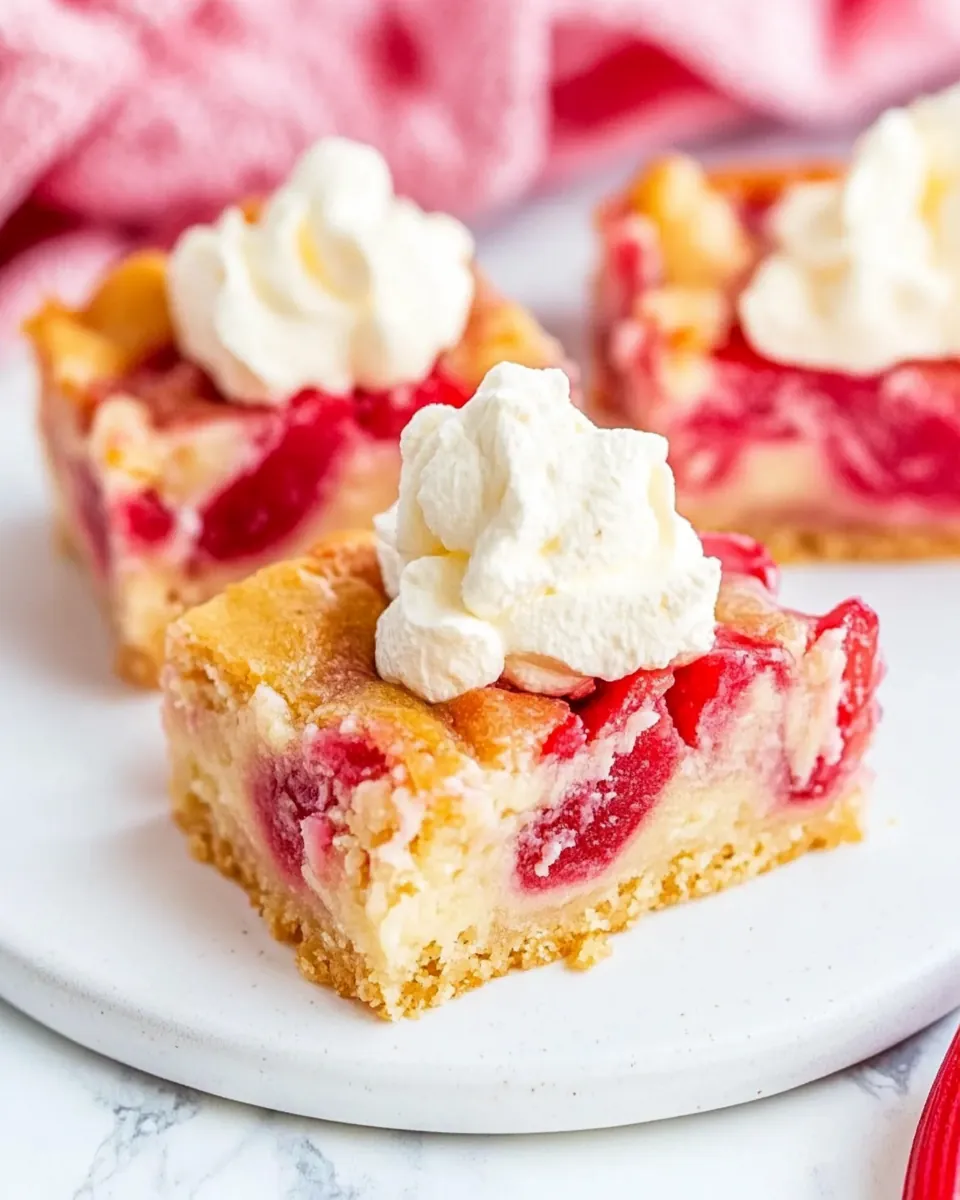 Rhubarb Custard Bars