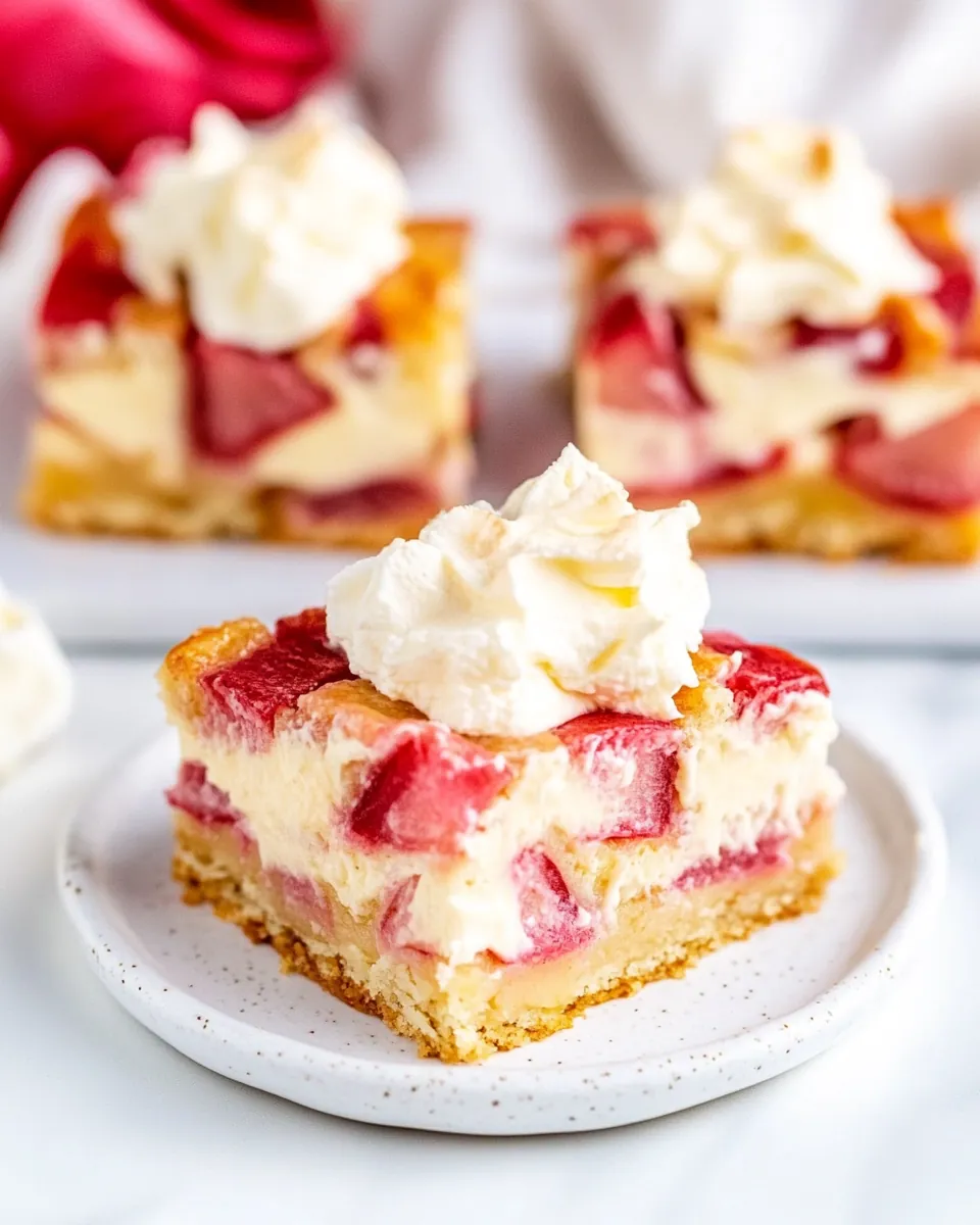 Rhubarb Custard Bars