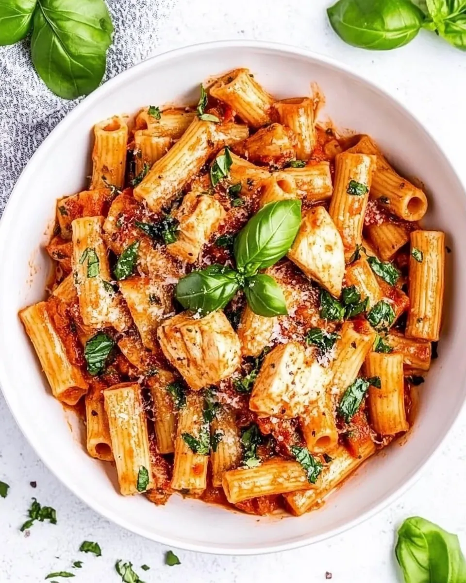 Rigatoni Arrabbiata with Chicken