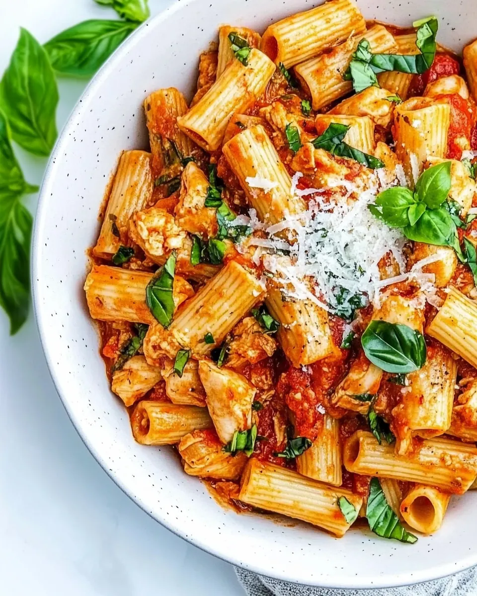 Rigatoni Arrabbiata with Chicken
