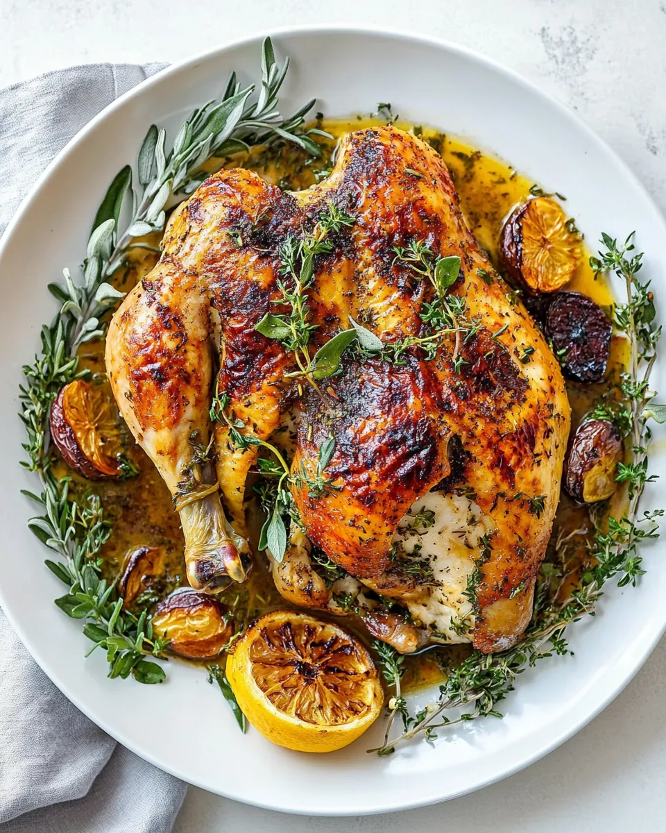 Roast Chicken with Herb Butter