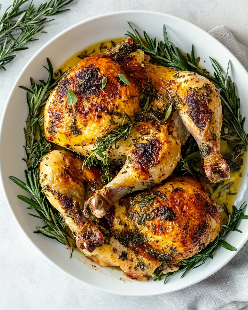 Roast Chicken with Herb Butter
