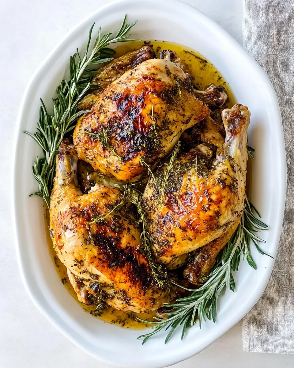Roast Chicken with Herb Butter